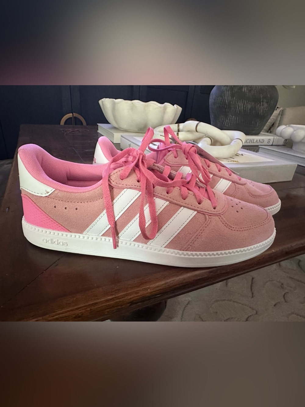 Adidas Pink Suede Campus-Style Women's Sneakers